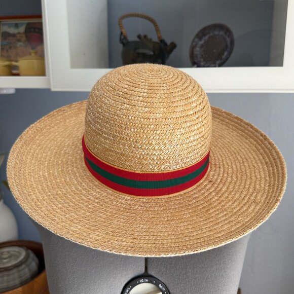 Vintage 80s Banana Republic Wide Brim Straw Raffia Sun Hat main image 10